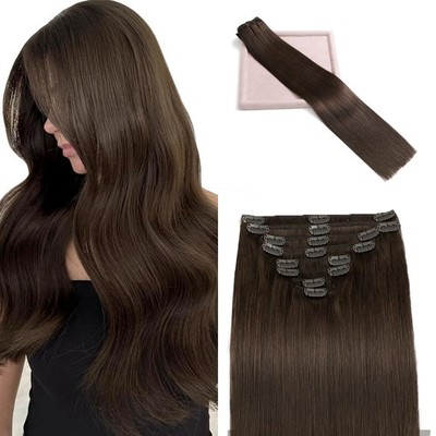 Clip in Hair Extensions Real Human Hair, Remy Human Hair Extensions Clip ins ...