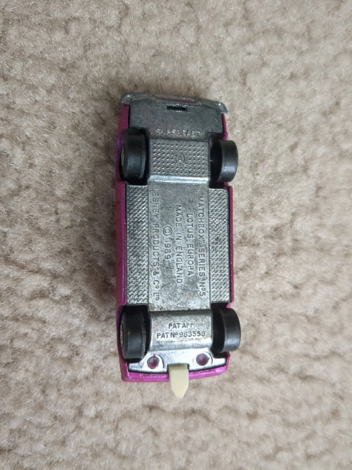 1969 VINTAGE MATCHBOX SUPERFAST SERIES #5 LOTUS EUROPA MADE IN ENGLAND FREE SHIP - Image 2 of 4