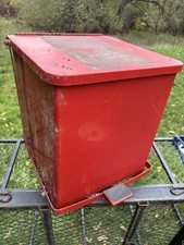 Vintage Oil Rag Disposal Metal Fire Safety Can Decor usable  FREE SHIPPING