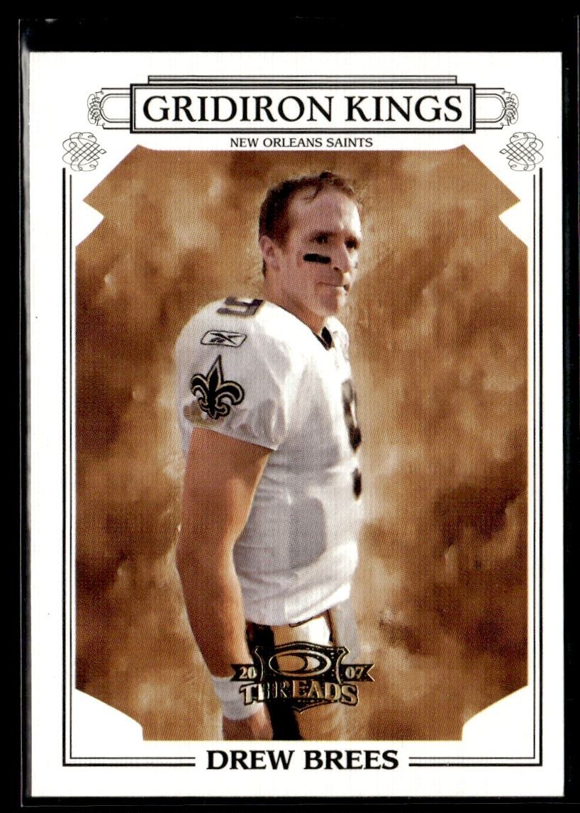 2007 Donruss Threads Pro Gridiron Kings Gold Drew Brees New Orleans Saints