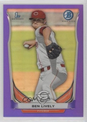 2014 Bowman Prospects Chrome Retail Purple Refractor /199 Ben Lively #BCP66 2vk