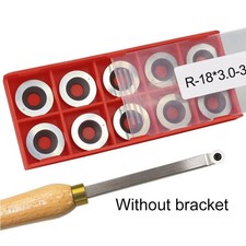 Pour coupe-tour à bois 10 pièces inserts ronds en carbure 18 mm 30 degrés