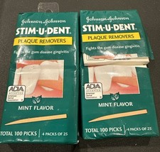 2 The Natural Dentist Stim-U-Dent Original Plaque Removers, Mint, 100 Ct Each