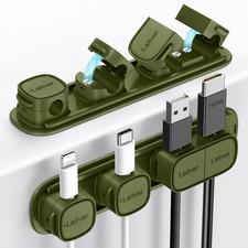 6 Pack Magnetic Cable Clips 1s Open/Lock , Cord Organizer Holder