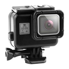 Black 40m Diving Waterproof Case Touch Screen Backdoor For Gopro Hero 5/6/7 C