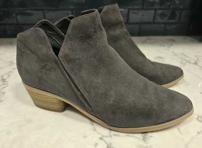 Dolce Vita Faux Suede Ankle Booties US 8.5 Soft Gray