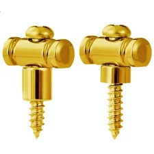 2PCS Brass Guitar Roller String Retainers,Guitar String Tree gold