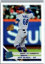 2019 Donruss Jeff McNeil RC Rookie Stat Line /471 #40 Mets