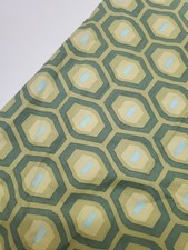 Amy Butler Fabric Midwest Modern Hexagons Green Blue OOP Sew Quilt FAT QUARTER