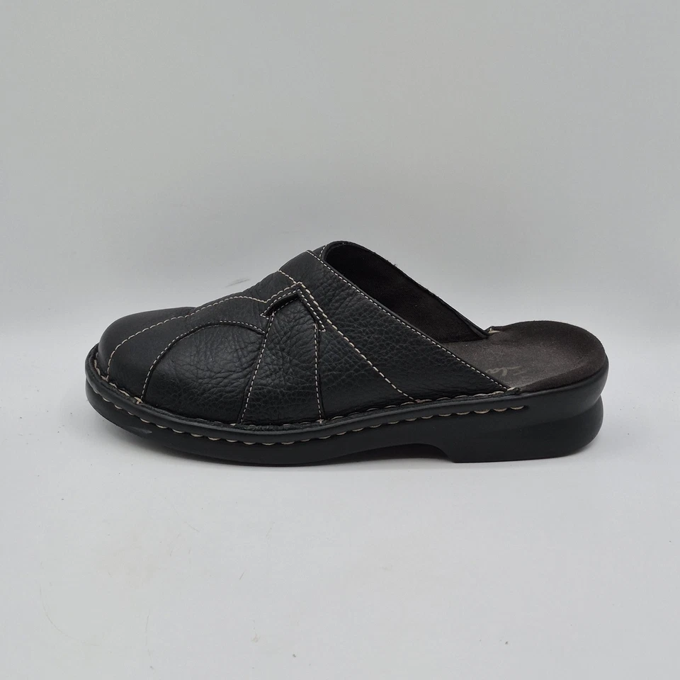 Clarks Shoes Womens Size 7 Leather Comfort Slip On Clogs Mules 83694 Casual - Image 2 of 4