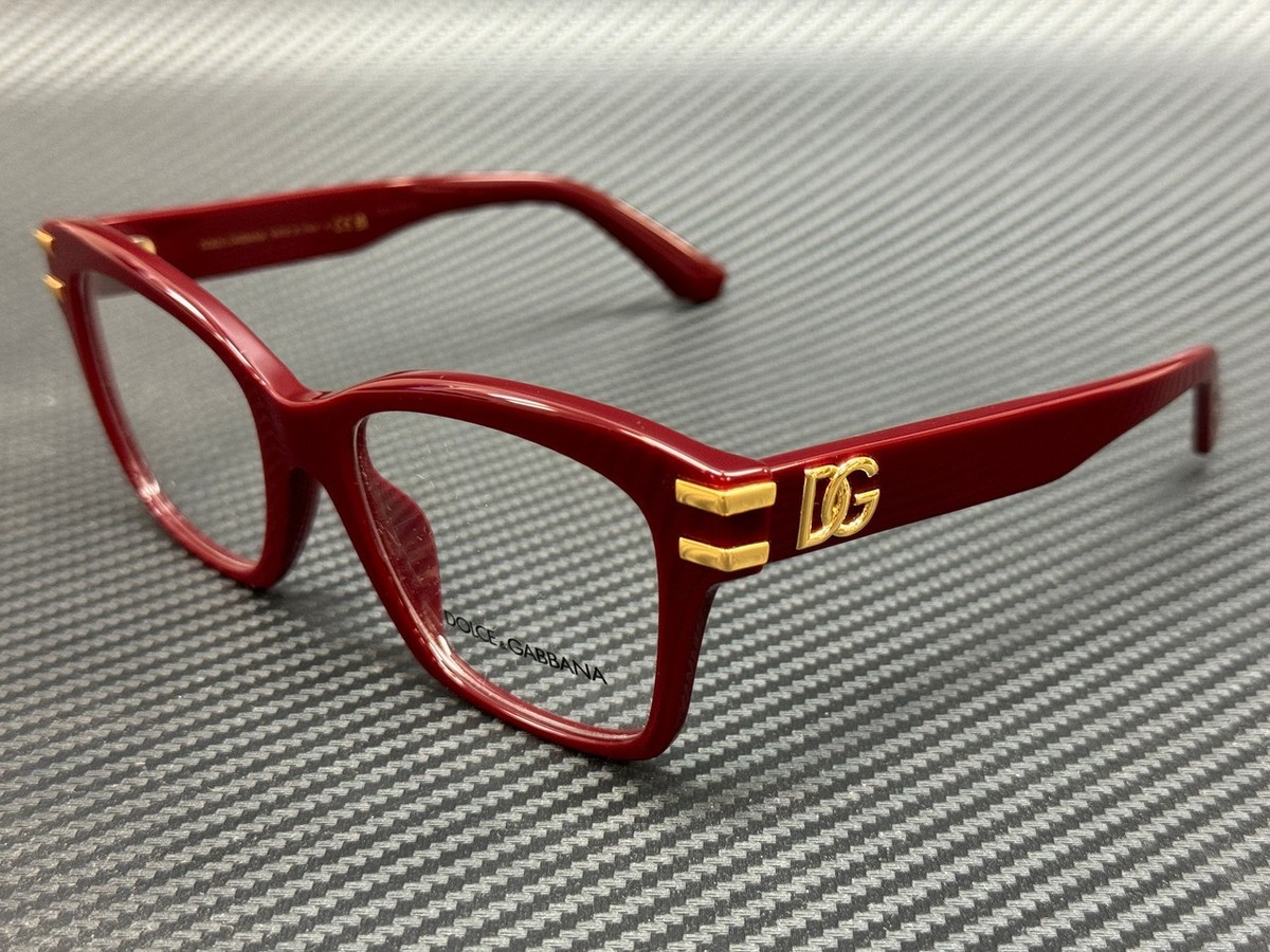 DOLCE GABBANA DG3419 3091 Bordeaux Women's 54 mm Eyeglasses