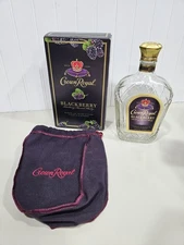 Crown Royal Whiskey BlackBerry Bag, Bottle And Box Free Shipping 