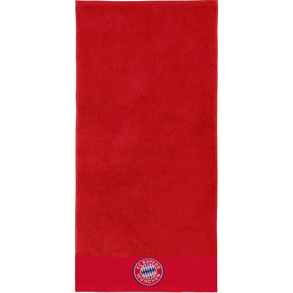 FC Bayern München Asciugamano Da Bagno Ufficiale | 180x90 Cm | Telo In 100% Cotone | Colore Bordeaux | Per Veri Fan