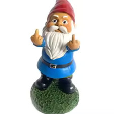 Nano Gnomo da Giardino con Dito Medio, divertente, Dècor da esterni