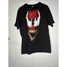 Marvel Carnage Graphic T-Shirt tight Large Black Short Sleeve Spider-Man Villain