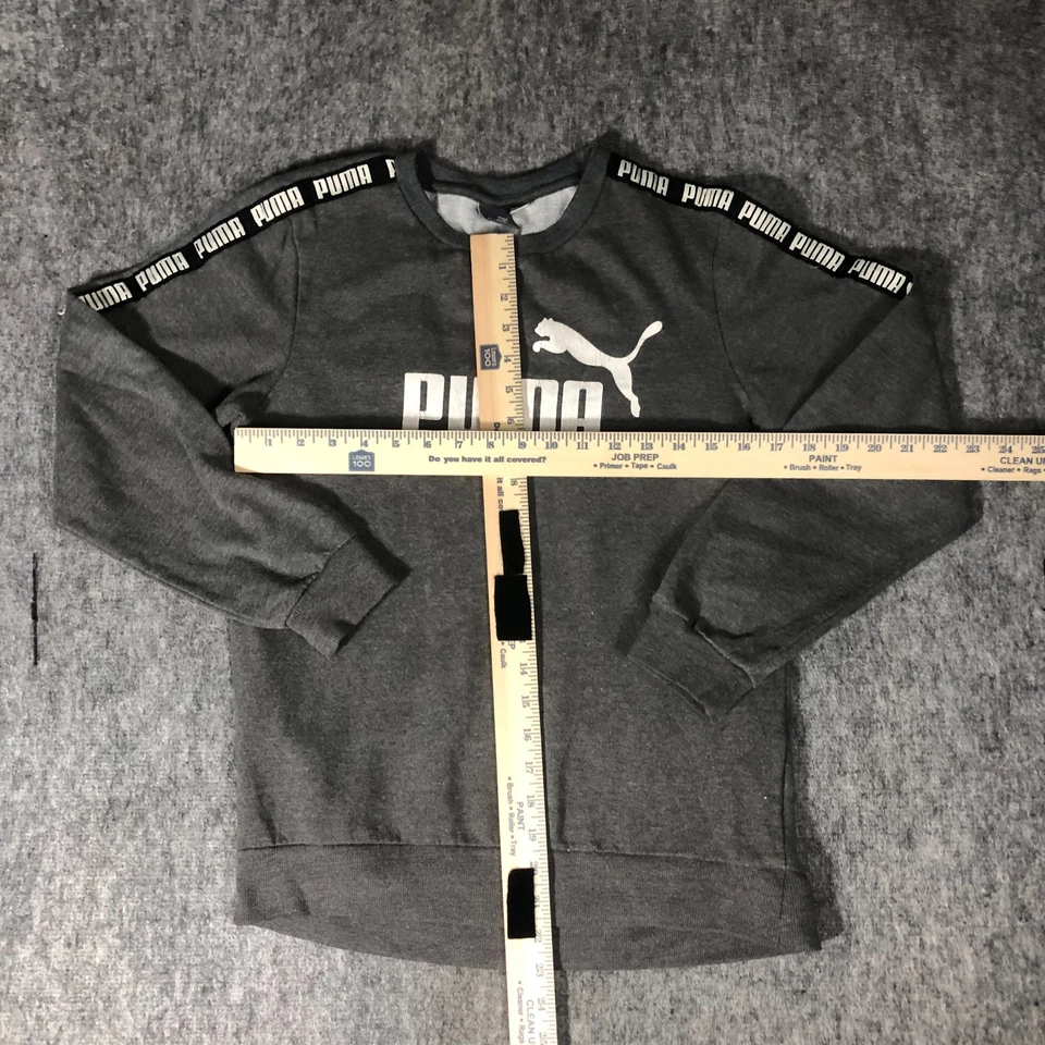 Puma Sweater Girls XL 18  20 Gray Long Sleeve crew neck - Image 2 of 4