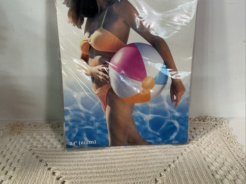 Pelota de playa inflable Bestway vintage ~ NUEVA EN PAQUETE ~ 24” (61 cm) ~ 2002~ - Imagen 3 de 8