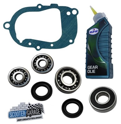 Getriebe Lager Set + Dichtung + Öl für MBK Booster NG 50 / Yamaha BWS 50 2 Takt