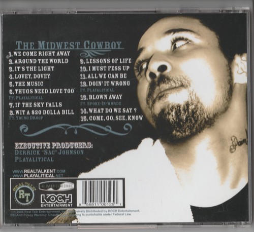Bizzy Bone - The Midwest Cowboy - Audio CD. (2006, RealTalkEnt #RTE-CD-25) - Picture 2 of 3
