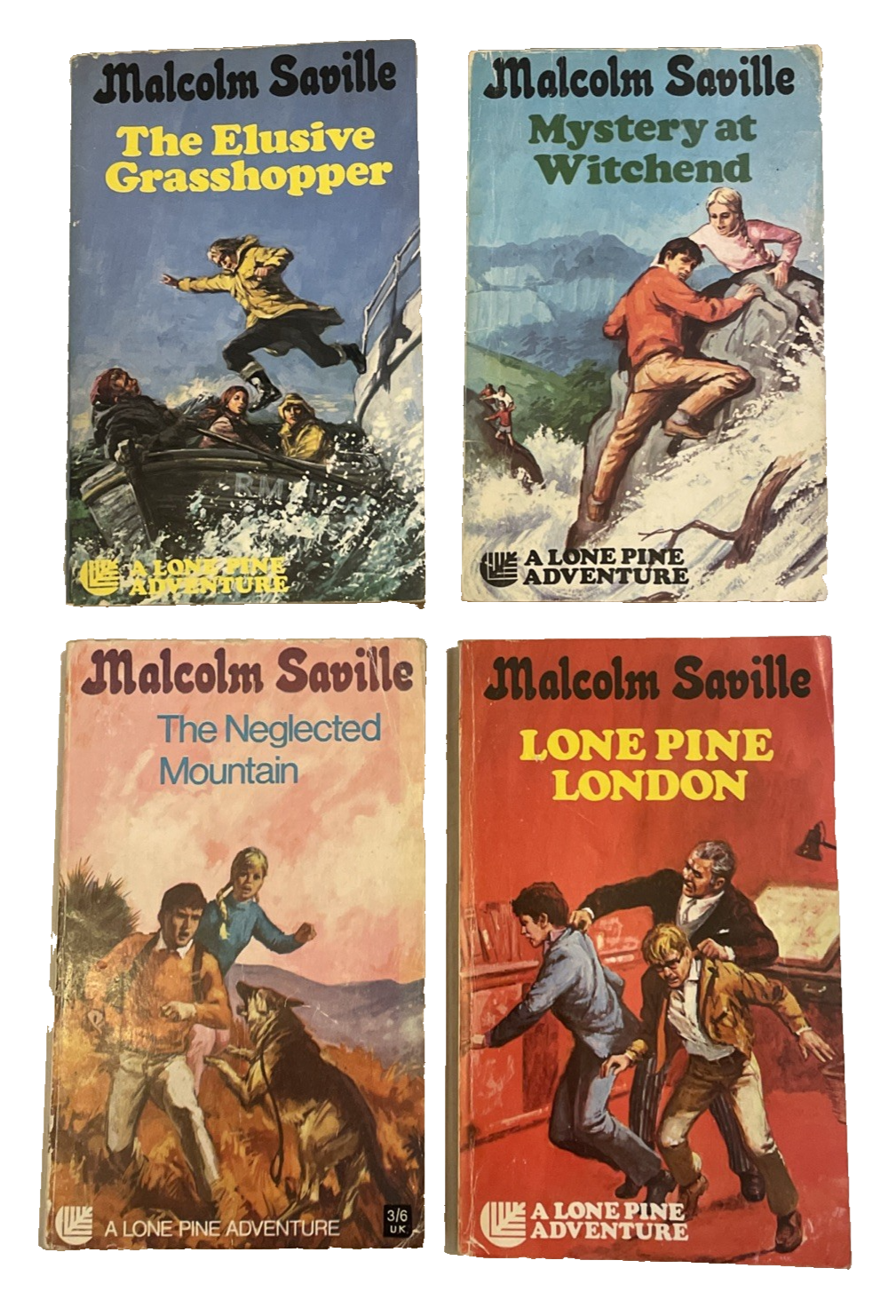Bundle 4  Malcolm Saville Paperback Book Armada Lone Pine Mystery Witchend