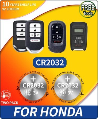 2 Packs Key Fob Replacement Batteries for Smart Remote (Check Fitment Guide)
