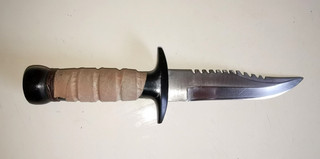 Rare Vintage 1980s Rambo hollow handle Survival knife 15cm 420 steel Used