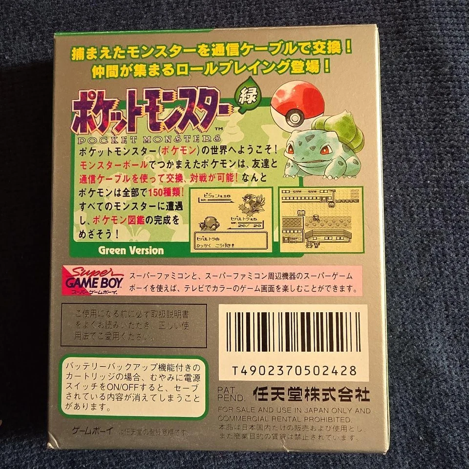 Nintendo Game Boy Pocket Monsters Verde Versión Japón GB Pokemon Verde Foto 3 de 4