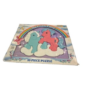 Vintage 1984 My Little Pony Firefly 3D Plastic Tray Puzzle & Original Box Rare