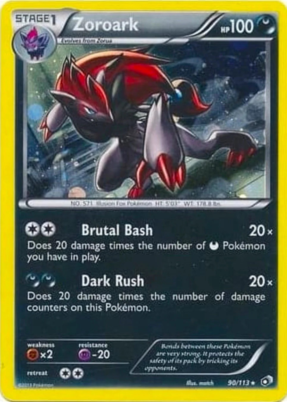 Holofoil - Zoroark - 90/113 (Cosmos Holo) - 090/113 / NM / English