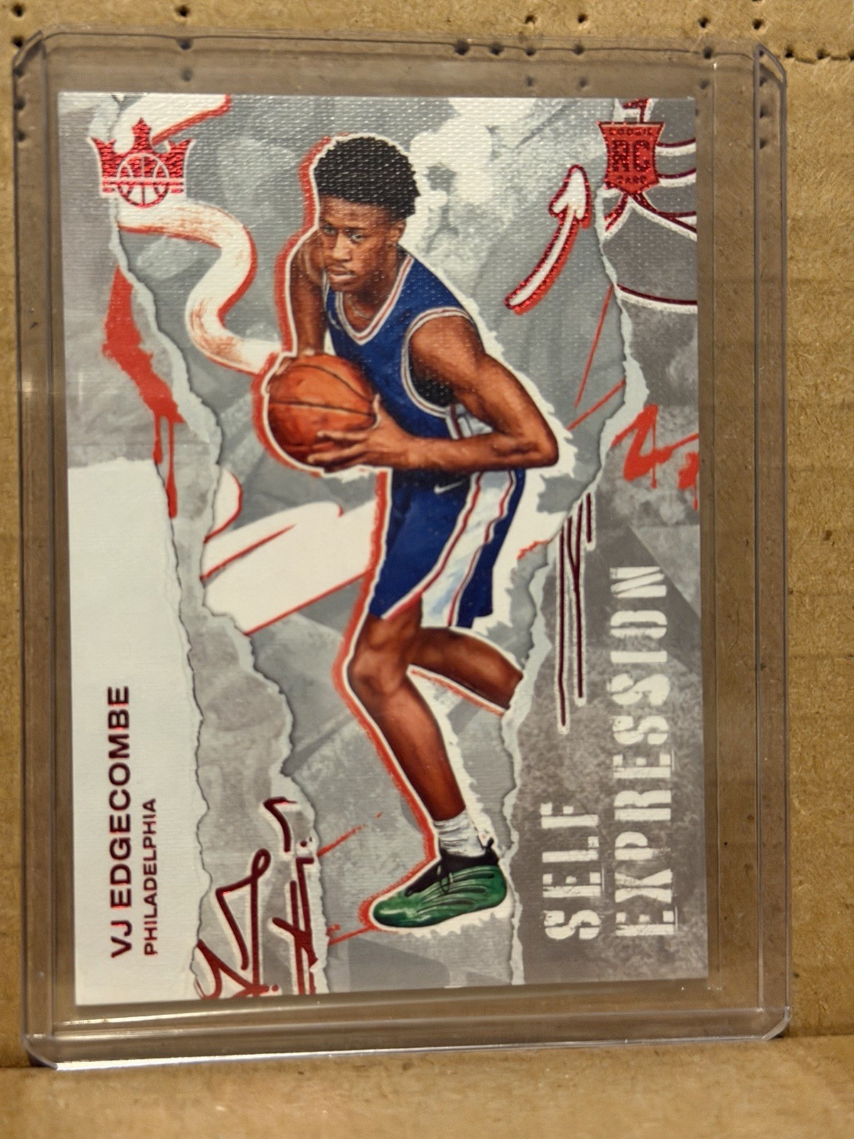 VJ Edgecombe 2025-26 Court Kings #5 Self-Expression Red RC /149 