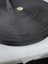 5 YARDS 1" POLYPROPOLENE BLACK OUTDOOR GEAR BELTS COLLARS CRAFTS WEBBING STRAP