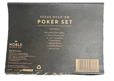 Texas Hold Em Poker Set 200 Chip Tin Set With Card Deck And Felt Noble Supply Co