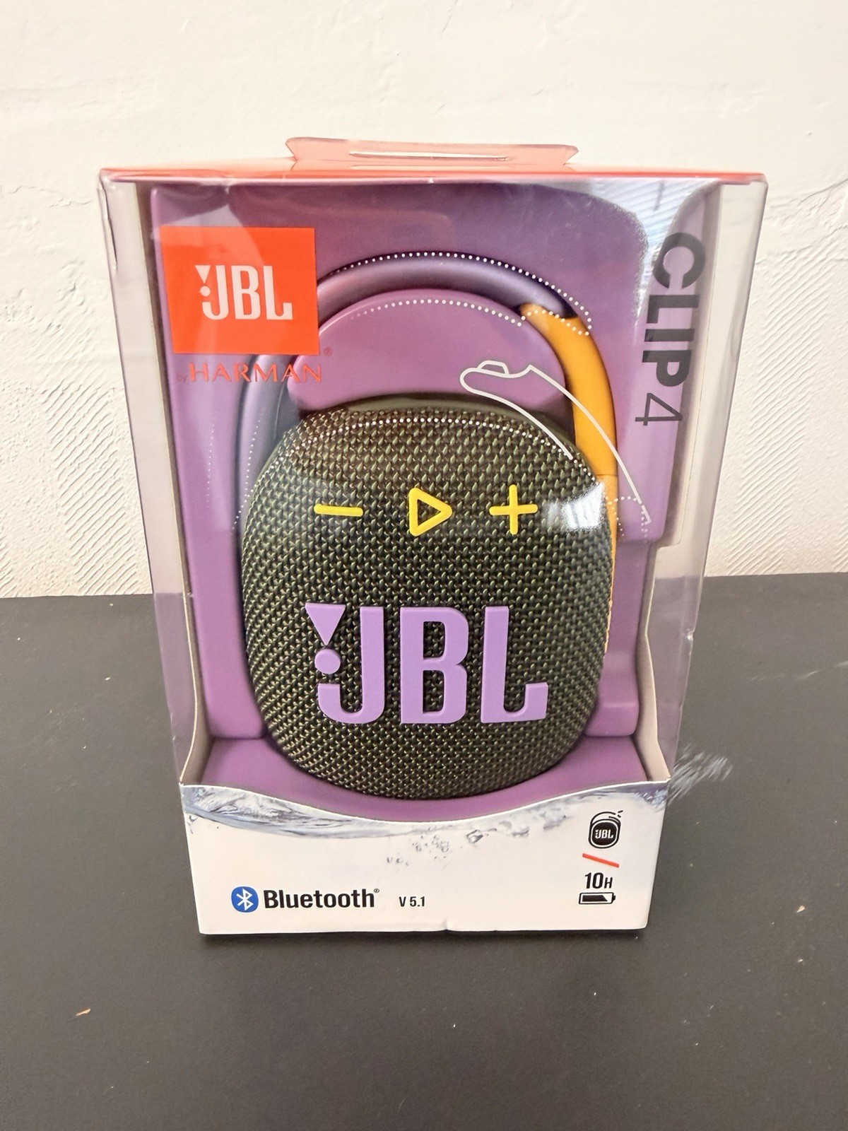 NEW JBL Clip 4 Portable Bluetooth Speaker Waterproof IP67 Green/Purple Sealed
