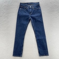 Levis 514 Jeans Mens 28x30 Blue Straight Medium Wash Stretch Denim Grunge NEW