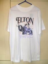 ELTON JOHN - 2023 ORIGINAL "ROCKET MAN" LADIES WHITE T-SHIRT (M)