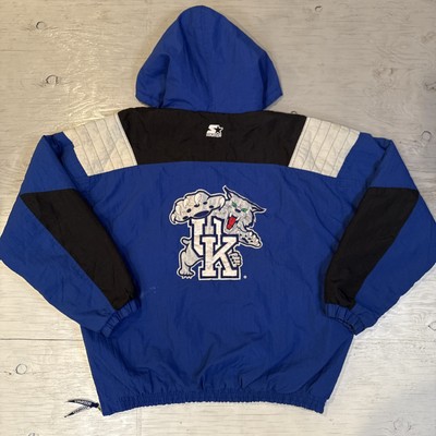 Vintage 90s NCAA Starter Kentucky Wildcats 1/2 Zip Pullover Hooded