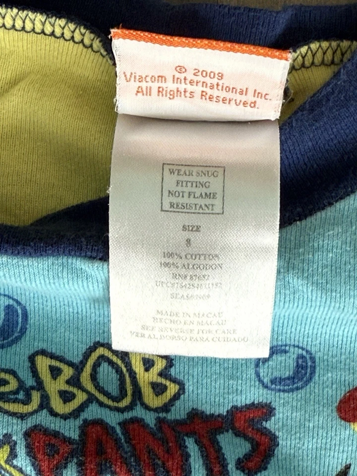 Bob Esponja Rockpants Juvenil Mediano 8 Pijama, Buen Estado Nickelodeon Foto 2 de 2