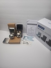 Door Knob with Keypad, Door Lock with Code, Keyless Door Knob, Auto Lock,Nickel