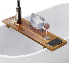 Bathtub Tray, Acacia Bath Tray for Tub, 34.6''x9'' Wooden Bathtub Caddy Tray