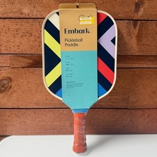 Embark Adults Pickleball Paddle USA Approved Blue/Red/Yellow Carbon Triangle