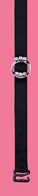 BRA STRAPS IN BLACK WITH ZIRCONS DECORATIONS - RECOMMENDED!!! (RB321)