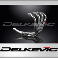 Cabezales de escape Kawasaki KZ750L 1981-1984 Delkevic acero inoxidable 4-1 tubos descendentes
