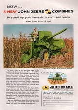1960 John Deere Model 40 Hi Lo Combine Tractor Original Color Print Ad