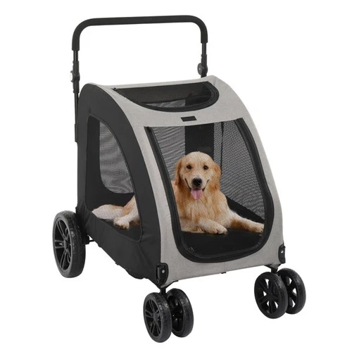 Dog Stroller for Medium To Large Dogs, Foldable Dog Wagon with 4 Wheels - Bild 6 von 19