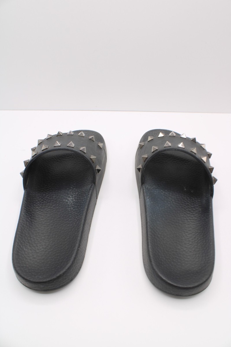 VALENTINO GARAVANI Black Rockstud Slides Size: 37 | eBay VALENTINO GARAVANI Black Rockstud Slides Size: 37 | eBay