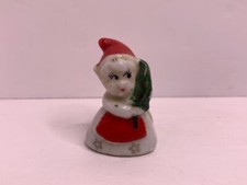 Mini Mrs. Santa Clause 1960s Commodore Japan Porcelain Place Card Holder