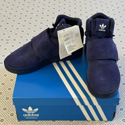 Adidas Tubular Invader Strap Suede Sneaker Turnschuhe UK 3,5 EU 36 dunkelblau