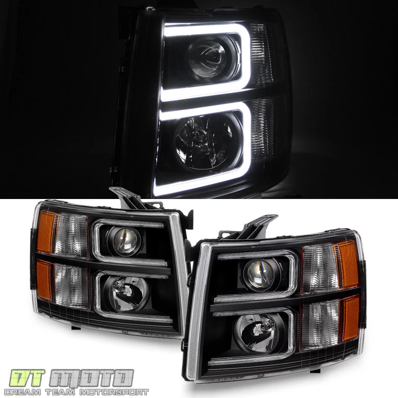 Faros proyectores LED ÓPTICOS 2007-2013 negros izquierda+derecha 07-13 Foto 2 de 4