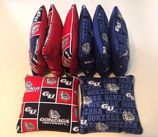 GONZAGA UNIVERSITY BULLDOGS CORNHOLE BAGS BEAN BAG TOSS GAME SET OF 8 REGULATION