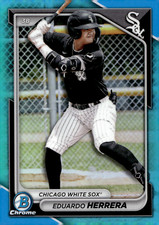 2024 Bowman Draft Chrome Sky Blue - #BDC179 Eduardo Herrera White Sox